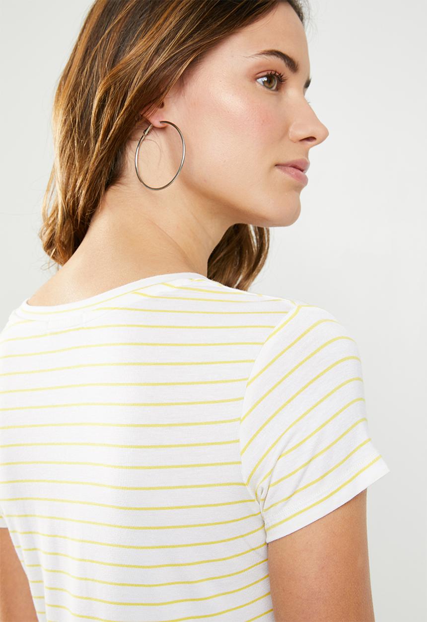 Cotton On - The baby tee - yellow & white 