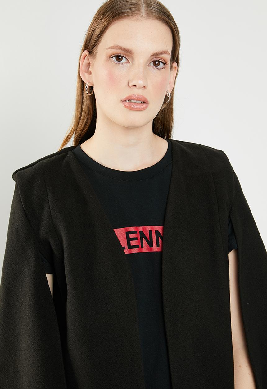 STYLE REPUBLIC - Melton cape - black