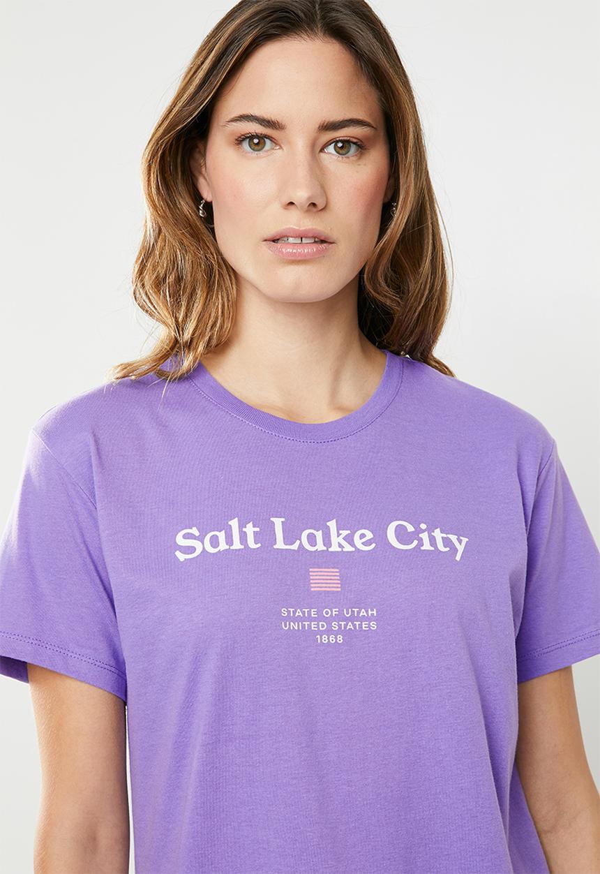 Cotton On - Tbar fox graphic tee salt lake city - purple