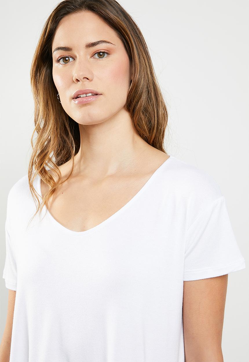Cotton On - Madeline chop tee - white