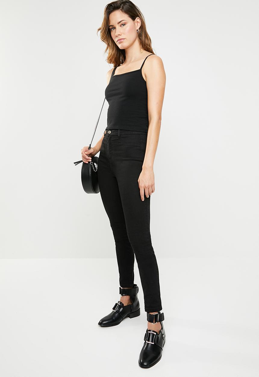 Cotton On - Fashion crop cami - black