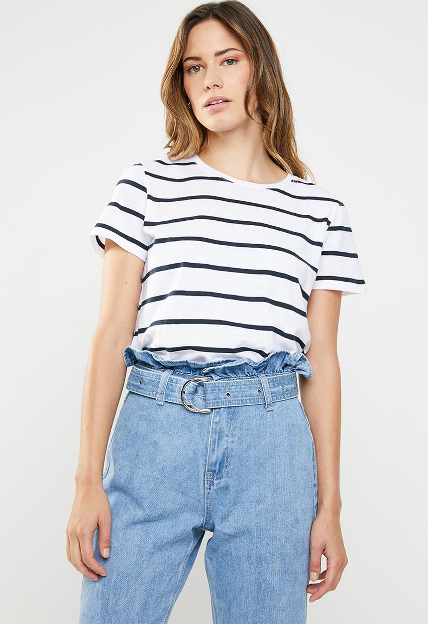 Cotton On - The crew T-shirt - navy & white