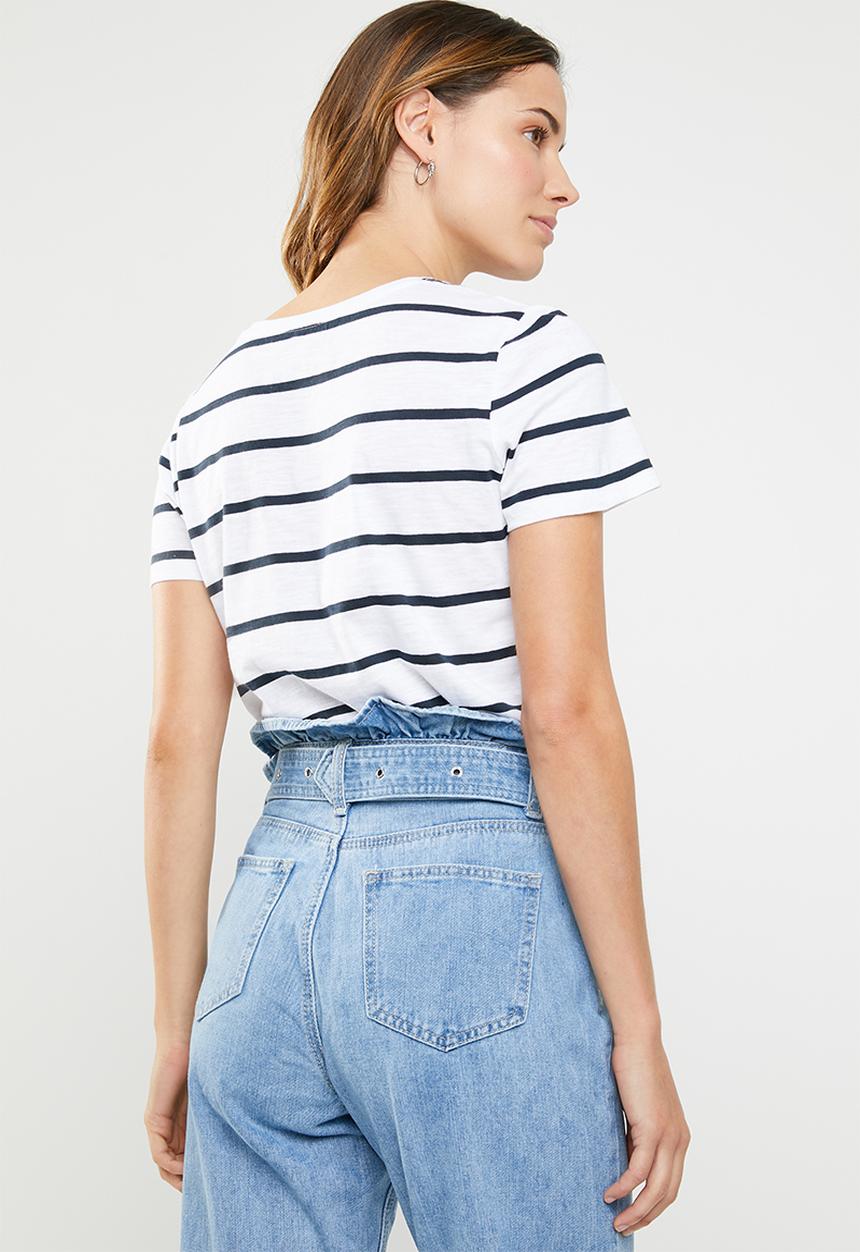 Cotton On - The crew T-shirt - navy & white