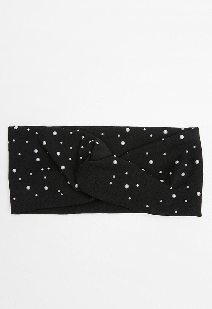 STYLE REPUBLIC - Pearl detail headband - black
