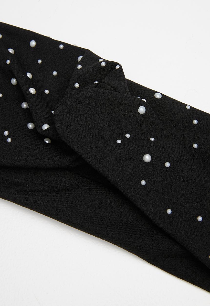 STYLE REPUBLIC - Pearl detail headband - black