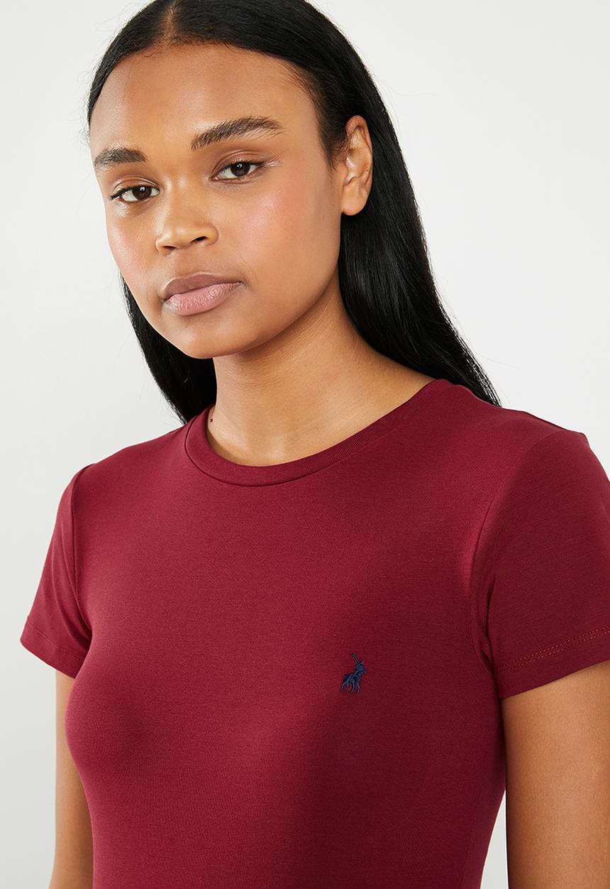 POLO - Allie pony stretch tee - burgundy