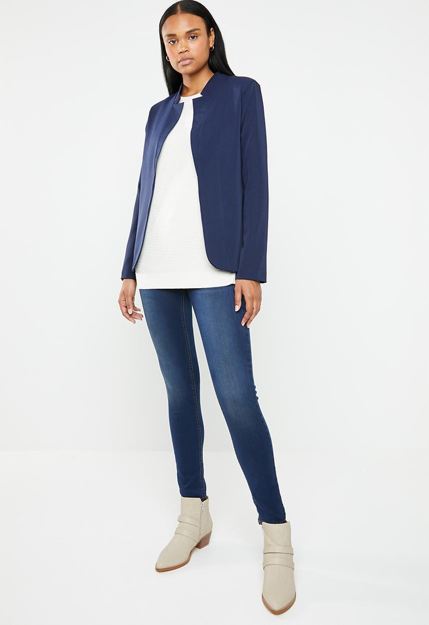 edit - Rib crew neck jersey - cream