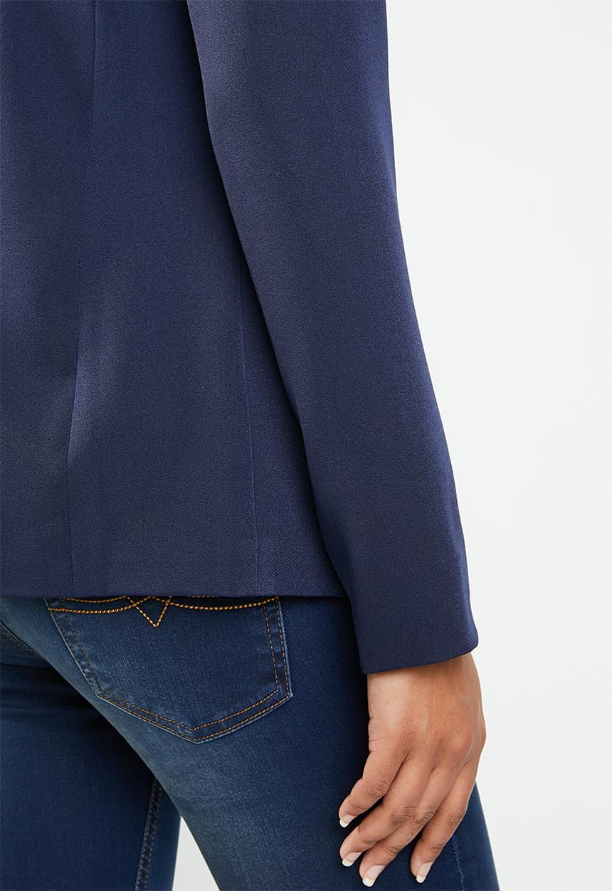 edit - Notch neck blazer - navy