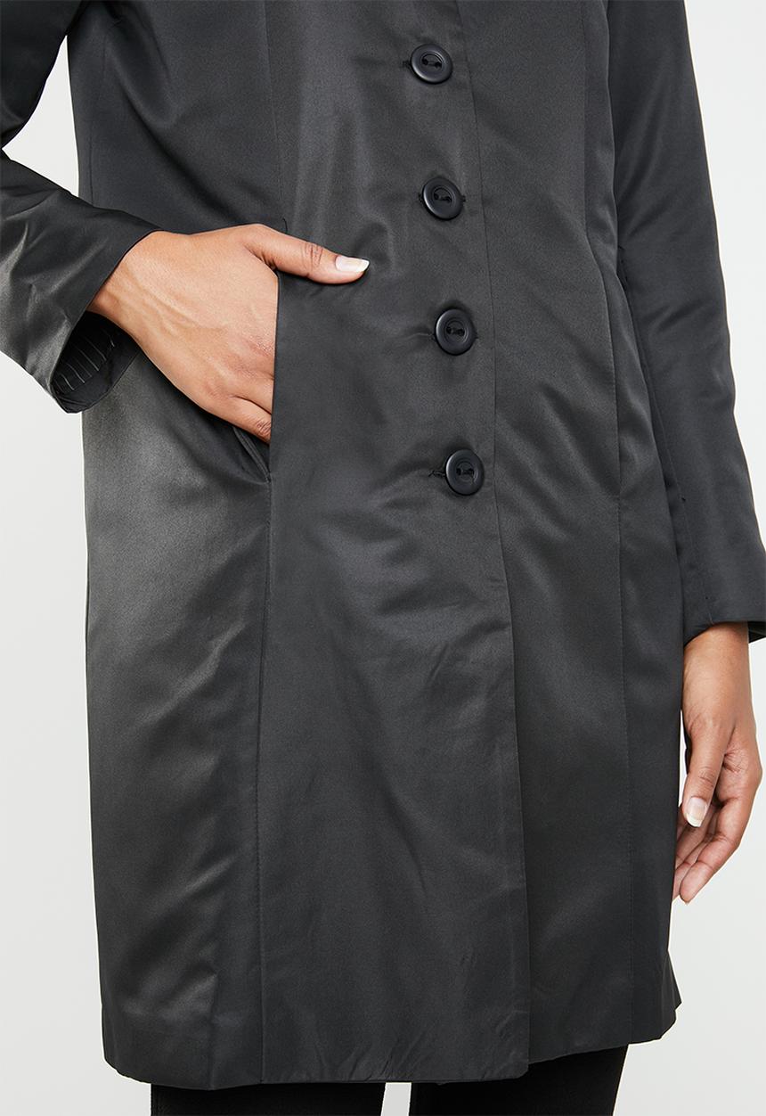 edit - Classic car coat - black