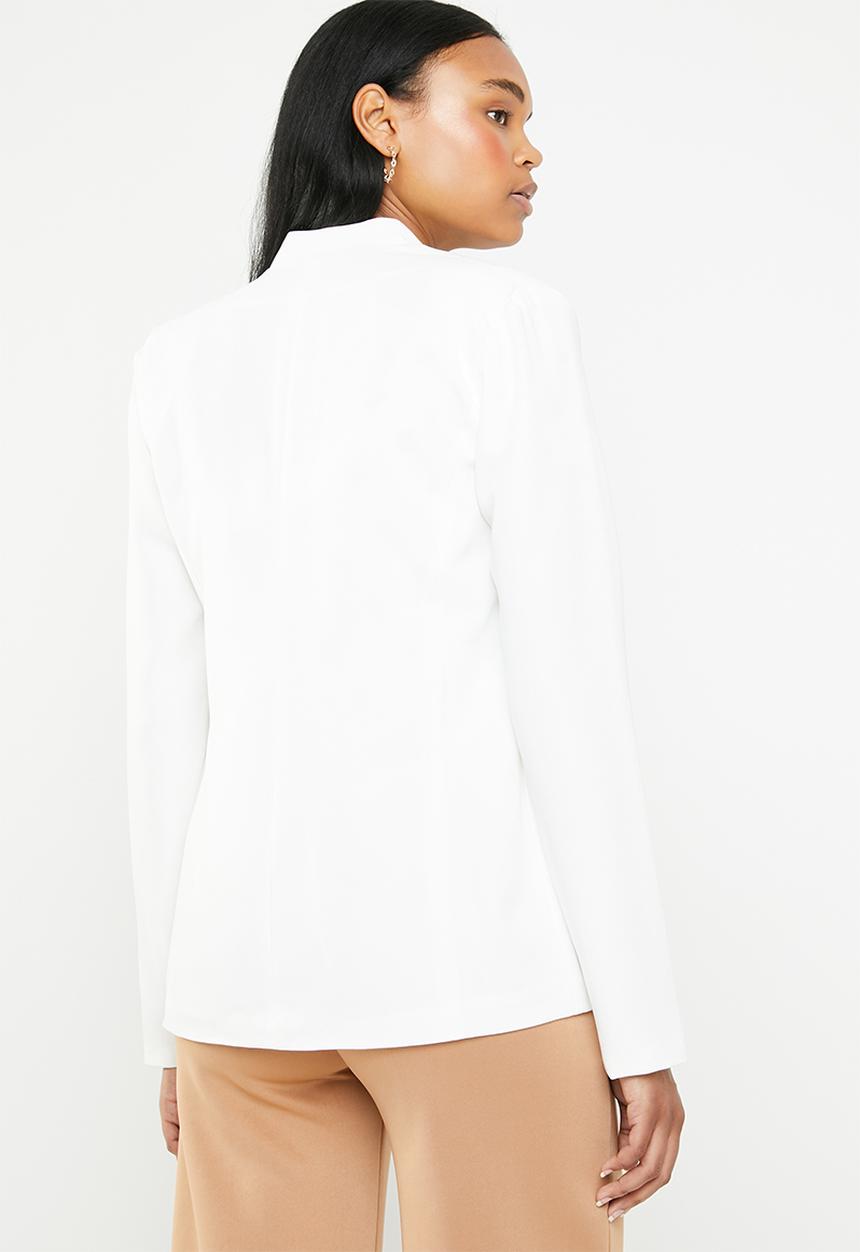 edit - Notch neck blazer - cream