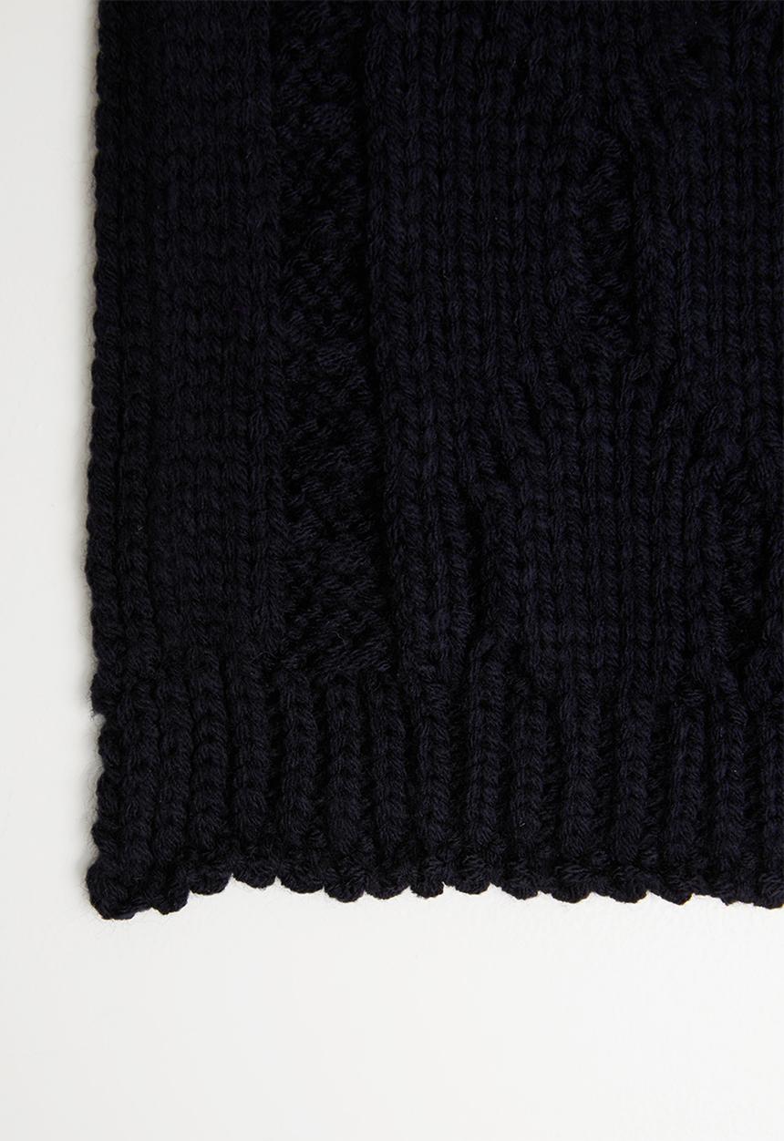 Superbalist - Cable knit scarf - navy