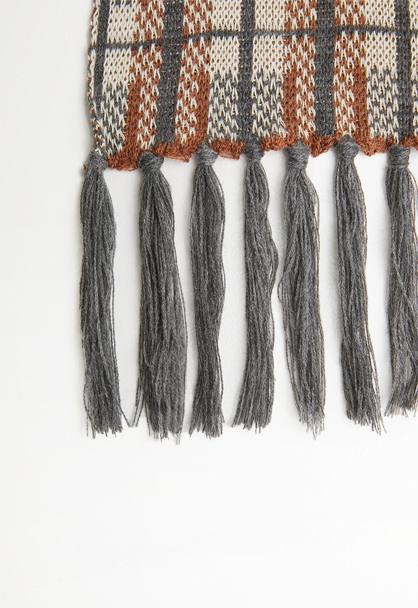 Superbalist - Check scarf with tassels - multi