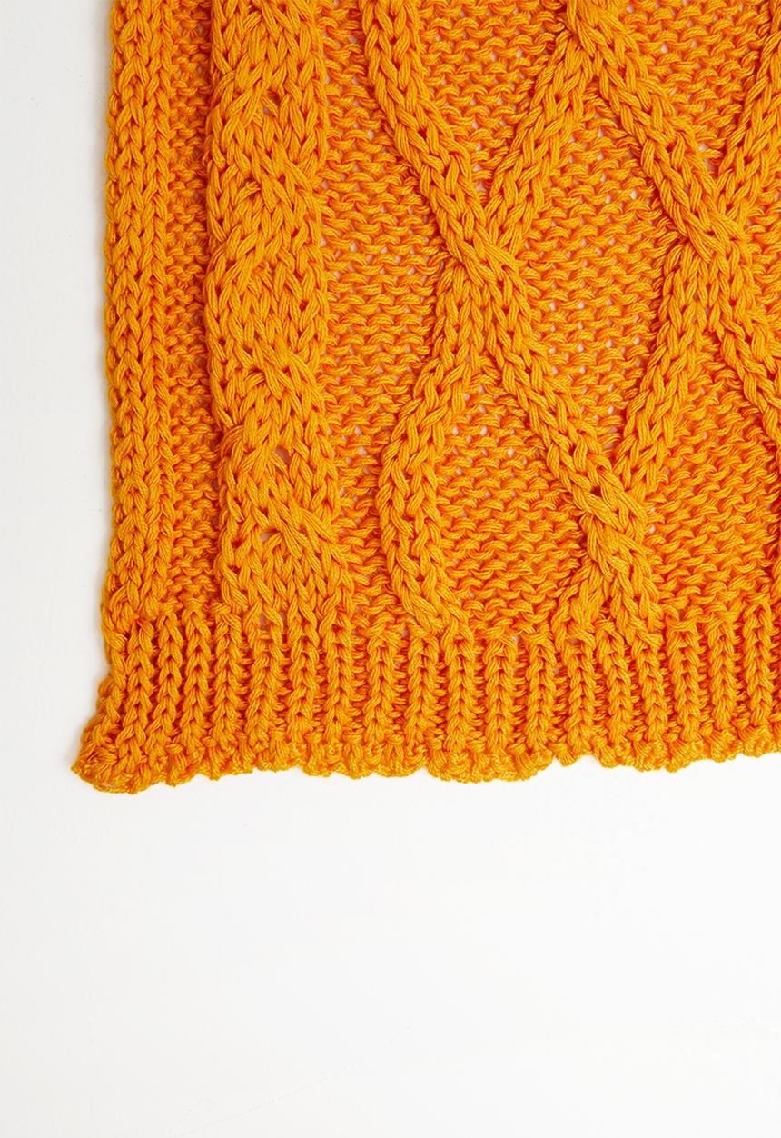 Superbalist - Cable knit scarf - orange 