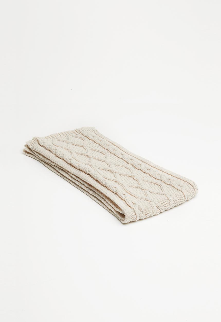 Superbalist - Cable knit scarf - beige