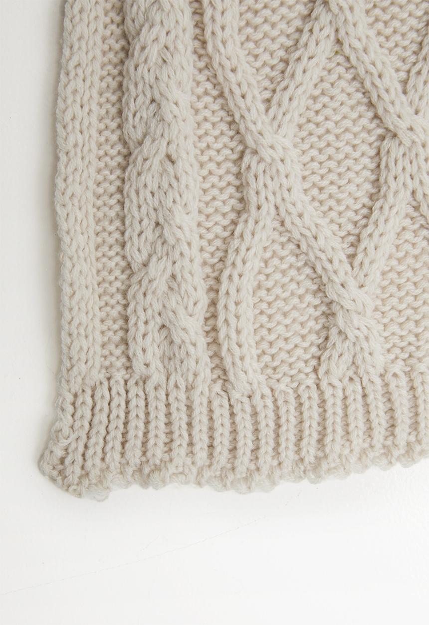 Superbalist - Cable knit scarf - beige