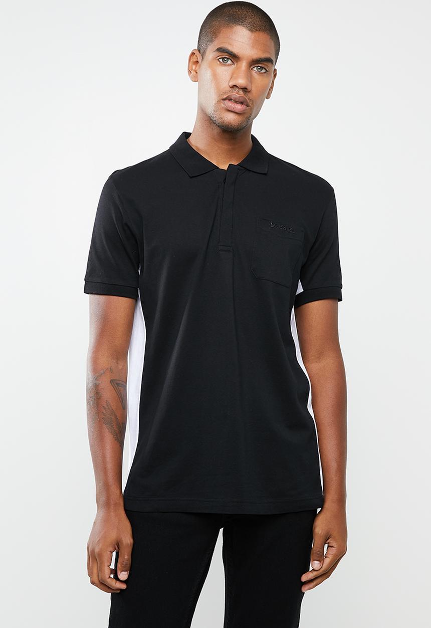 Diesel  - T-kies short sleeve polo - black