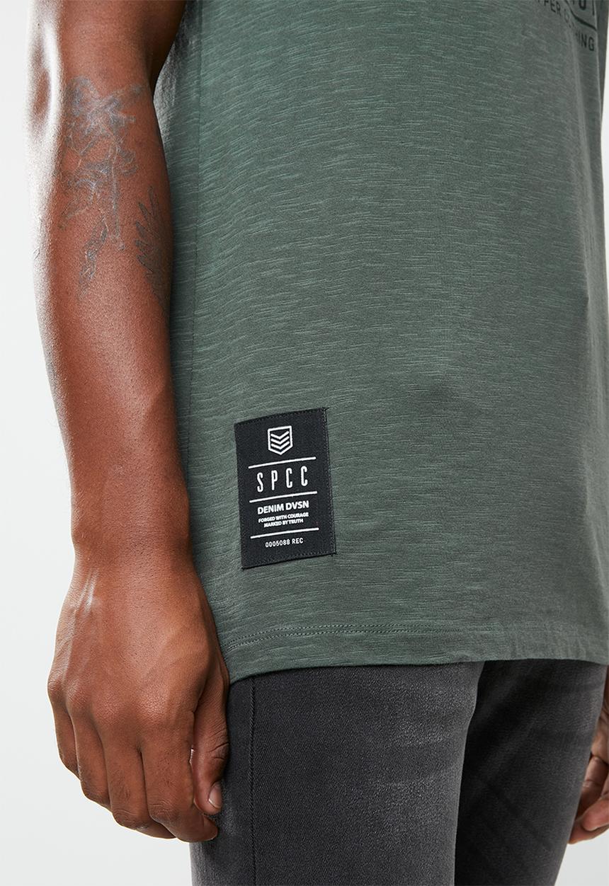 S.P.C.C - Slub logo tee - green