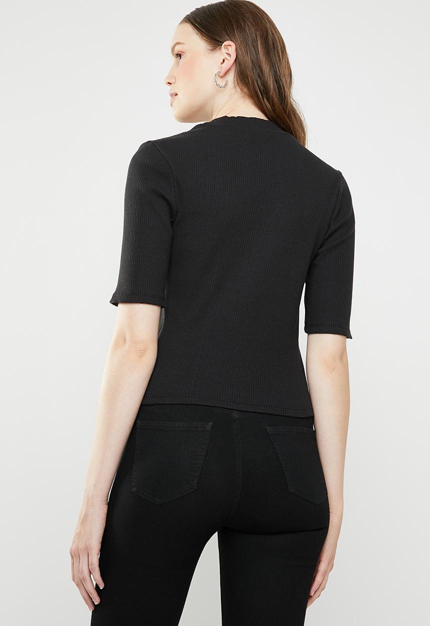 Levi’s® - Rib slim tee cropped - black
