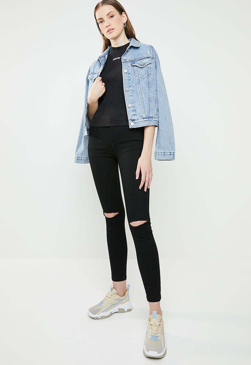 Levi’s® - Rib slim tee cropped - black
