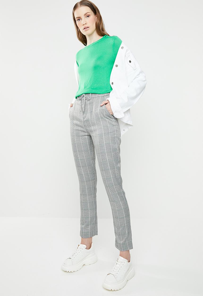 Vero Moda - Milda long sleeve o-neck button knit - green