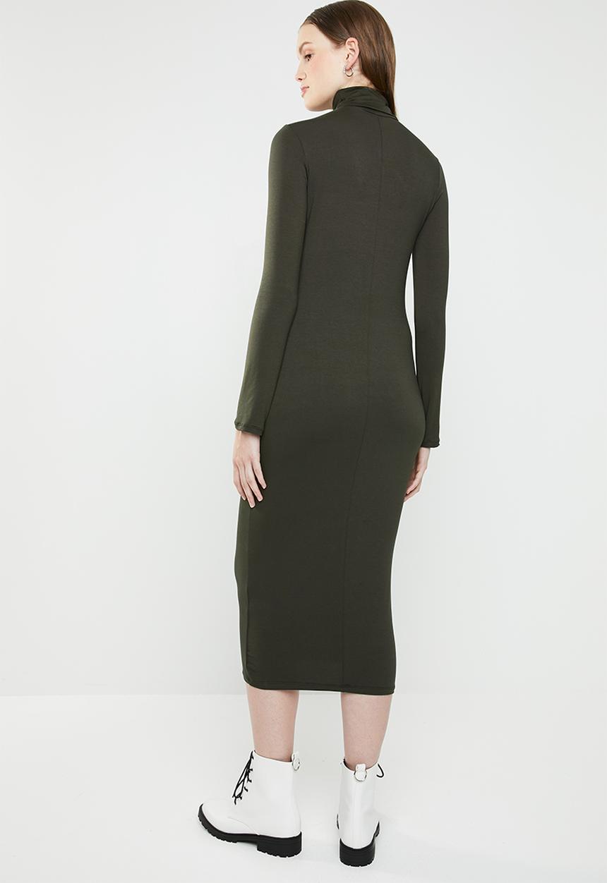 Superbalist - Poloneck bodycon - khaki