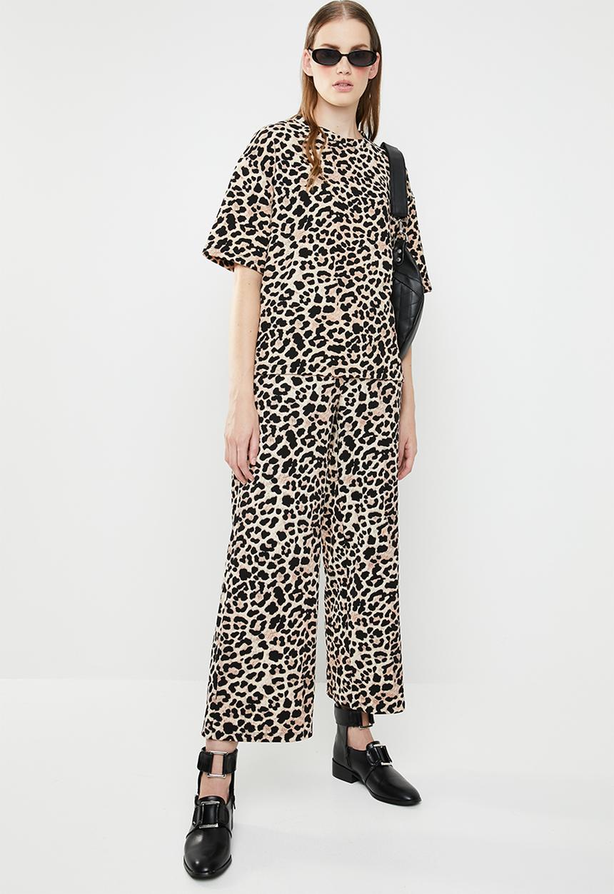 Superbalist - Animal boxy top - brown & black