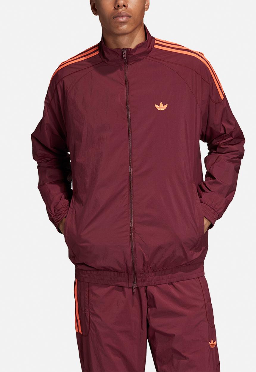 adidas Originals - Flames RK woven track top - burgundy