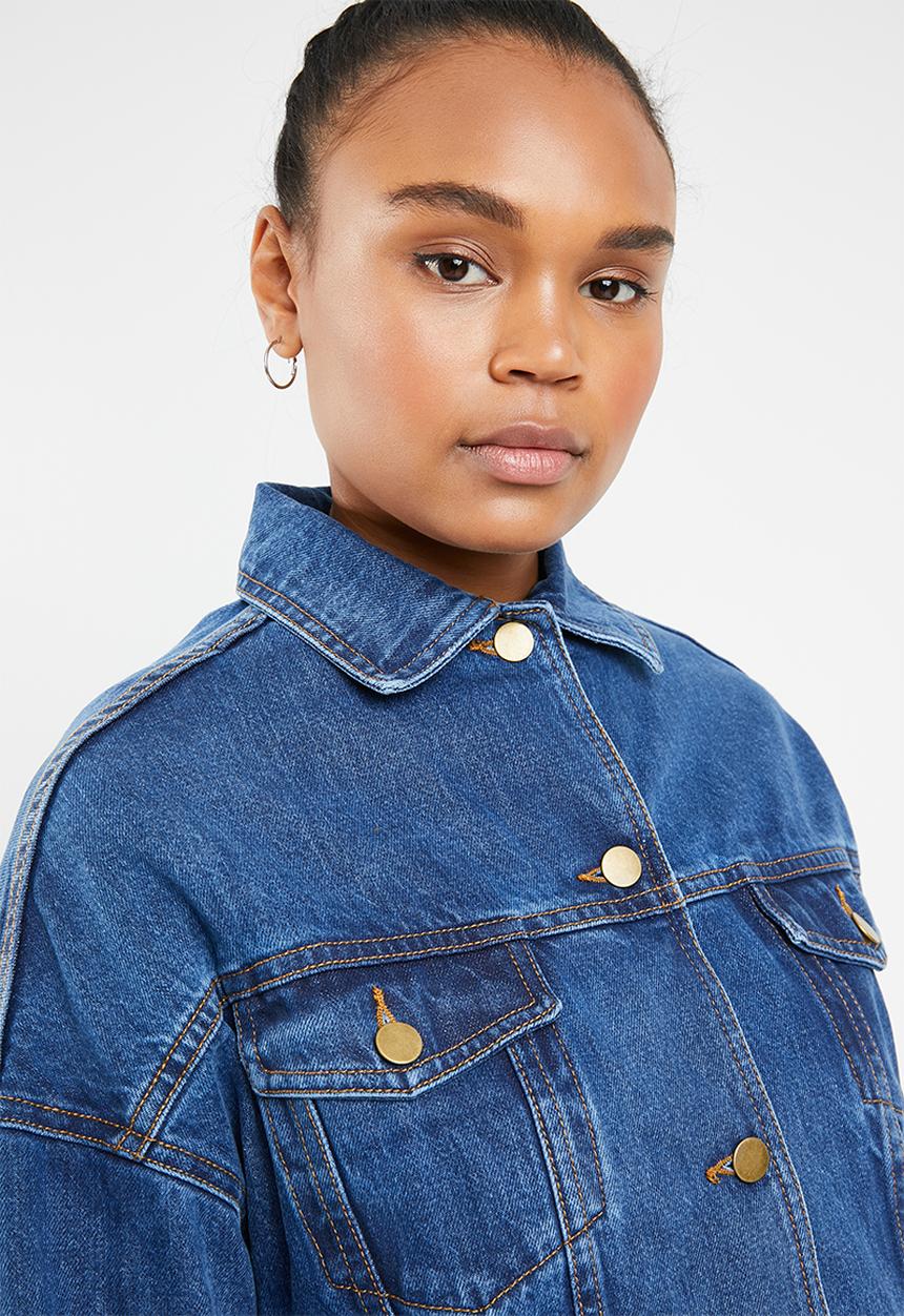 Superbalist - Tia oversize denim jacket - blue