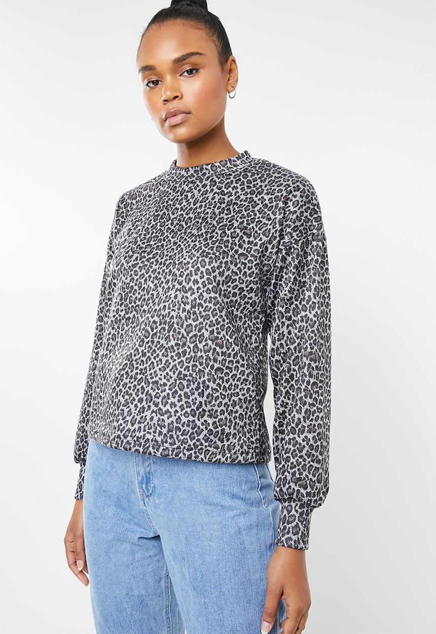 Superbalist - Animal sweat top - grey
