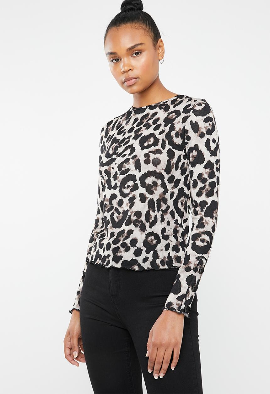 Superbalist - button detail top - Leopard Print
