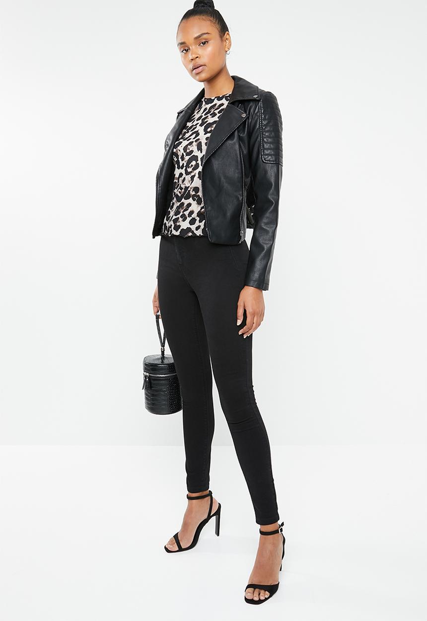 Superbalist - button detail top - Leopard Print