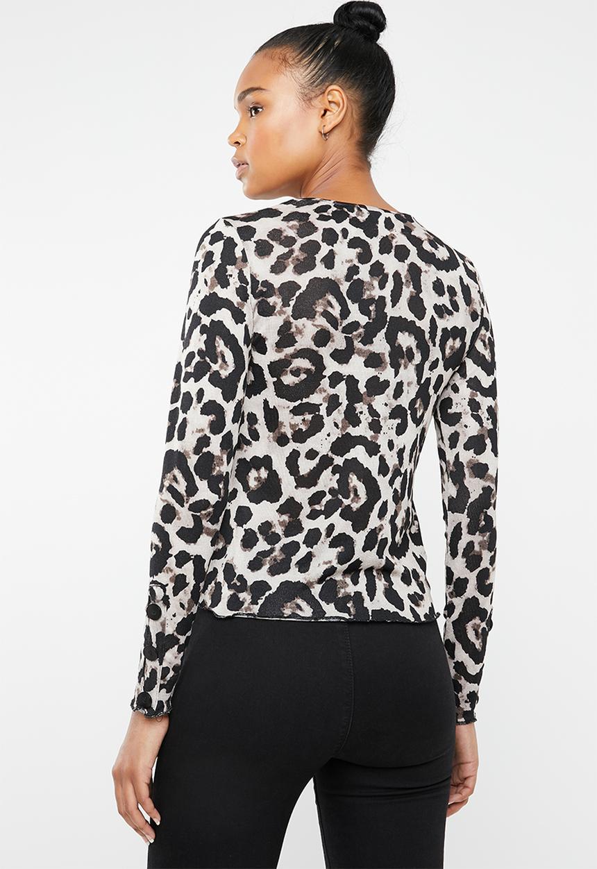 Superbalist - button detail top - Leopard Print