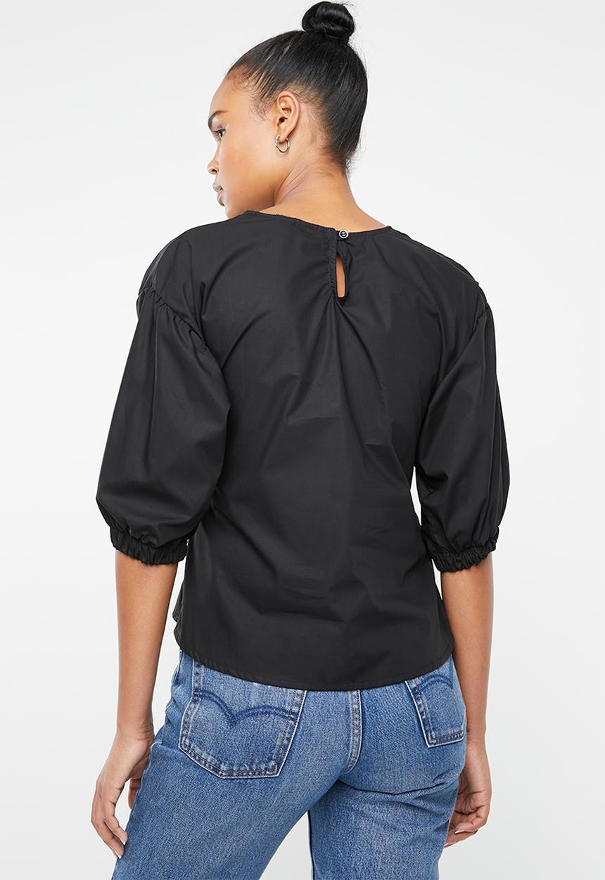 Superbalist - Tie front shell - black