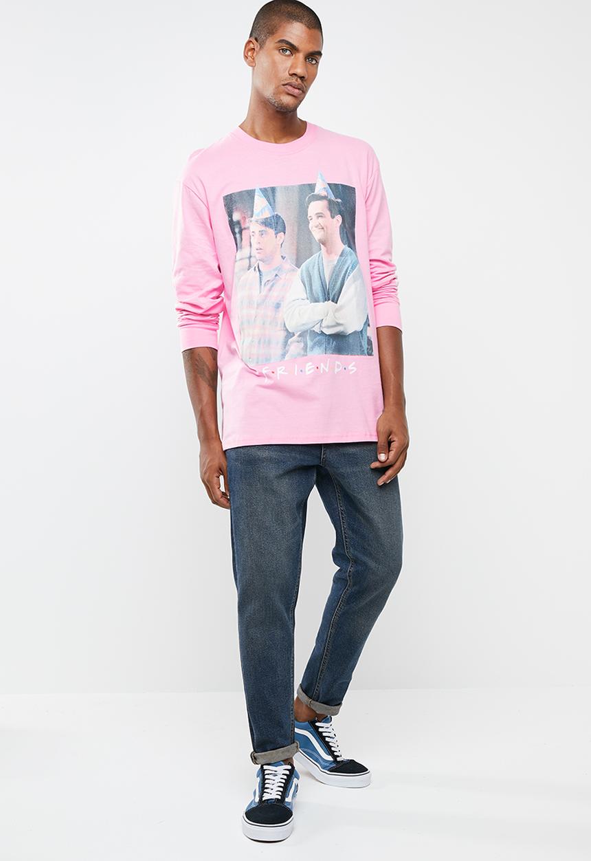 Cotton On - Friends -Joey and Chandler Tbar tee - pink 