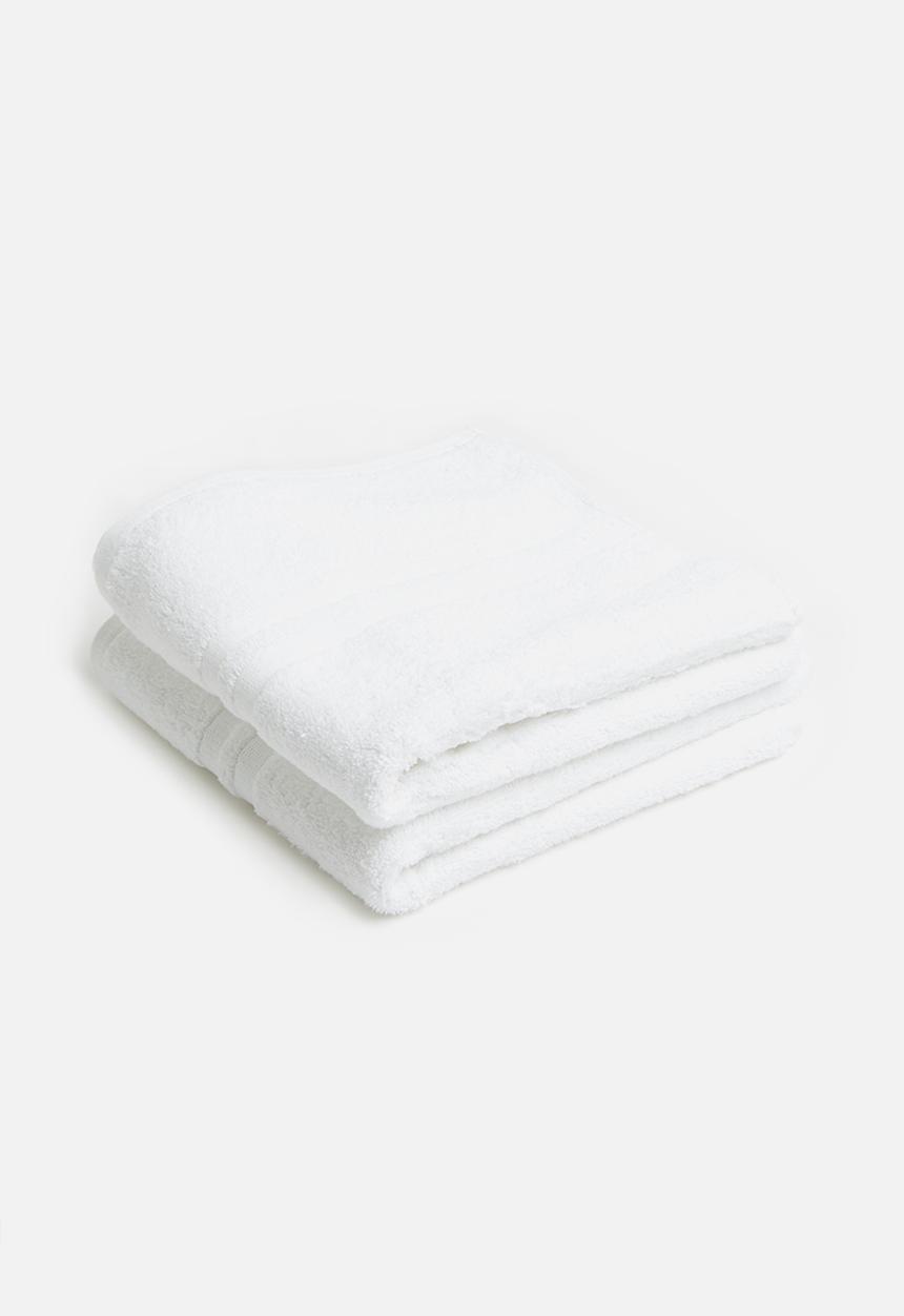 Club Classique - Grace hand towel set of 2 - white