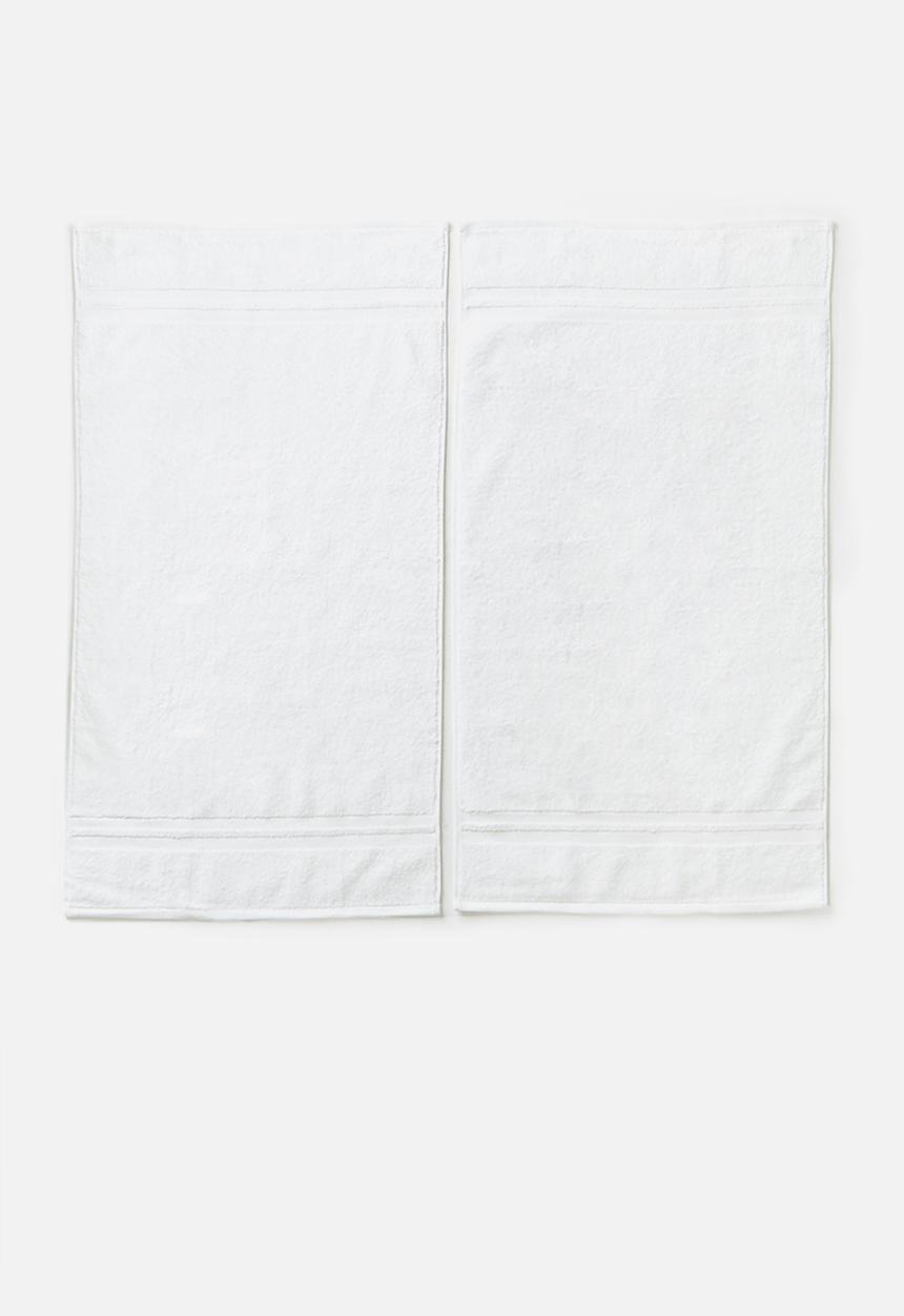 Club Classique - Grace hand towel set of 2 - white