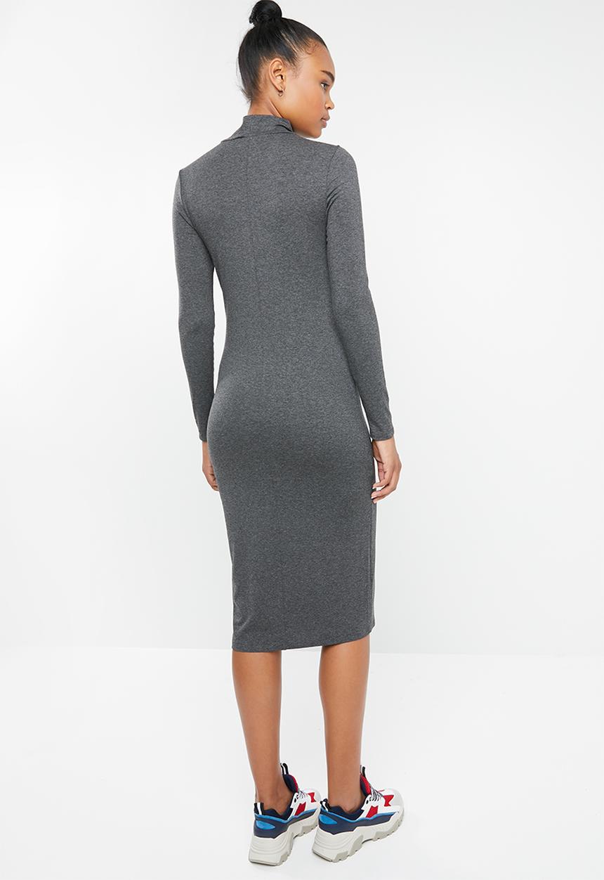 Superbalist - 2Pack poloneck dress - charcoal & rust