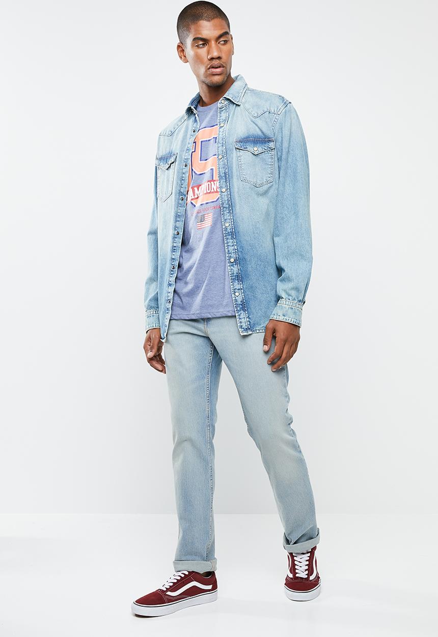 Cotton On - Usa champs Tbar tee - blue