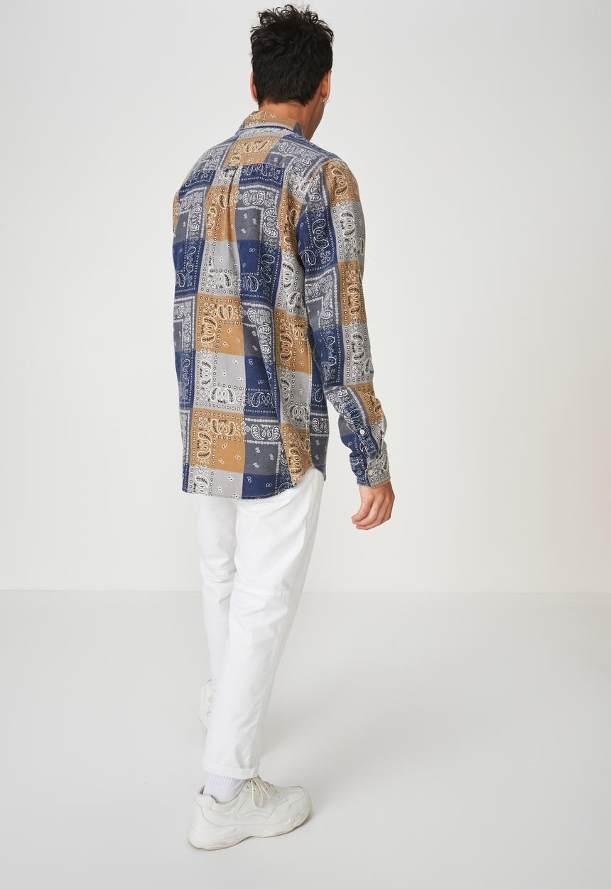 Cotton On - Long sleeve printed flannel shirt - multi