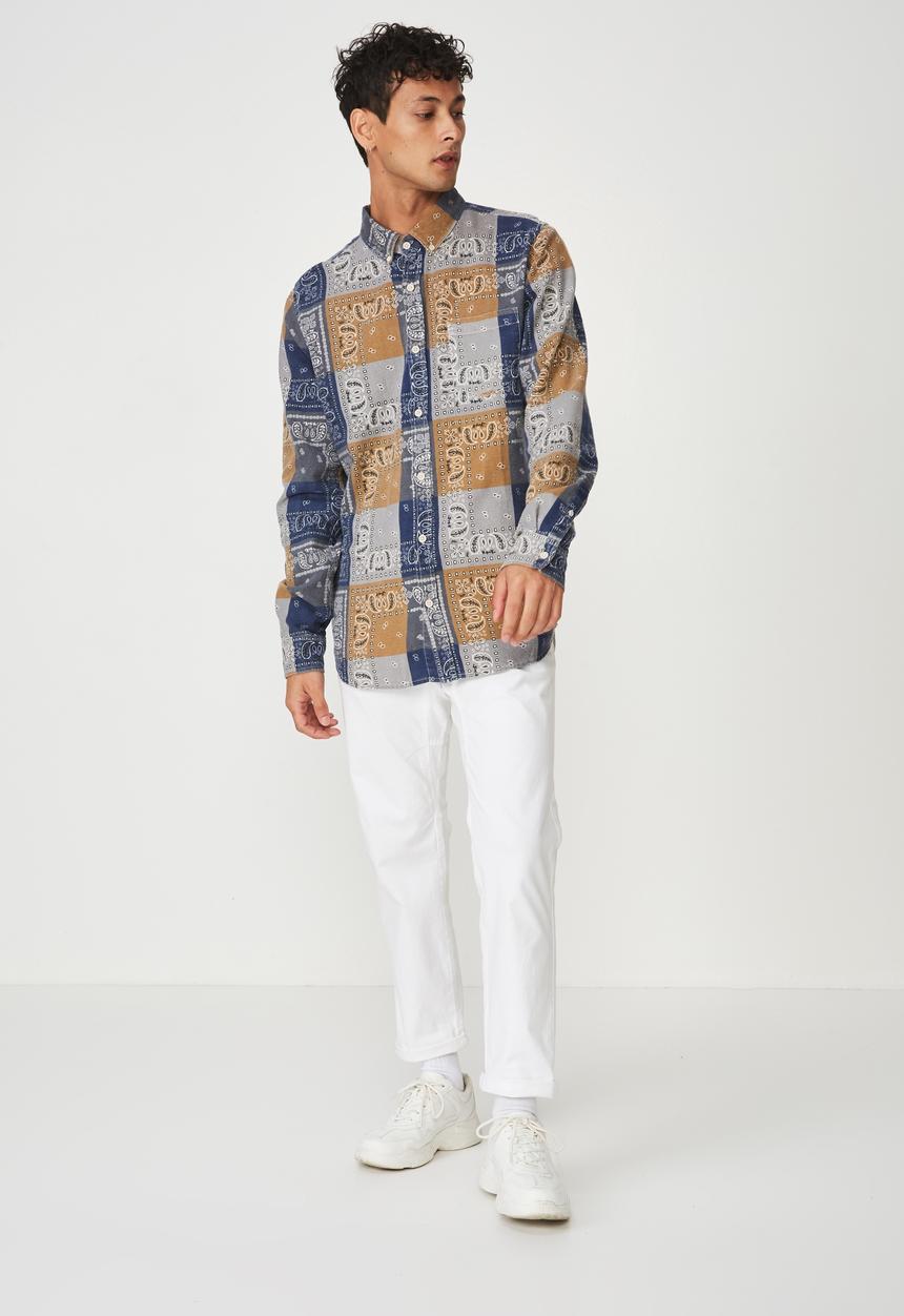 Cotton On - Long sleeve printed flannel shirt - multi