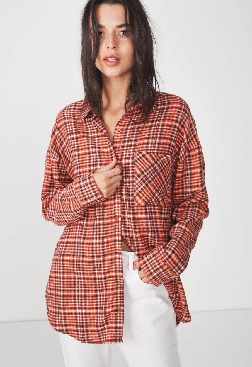 Cotton On - Casual hudson shirt - orange 