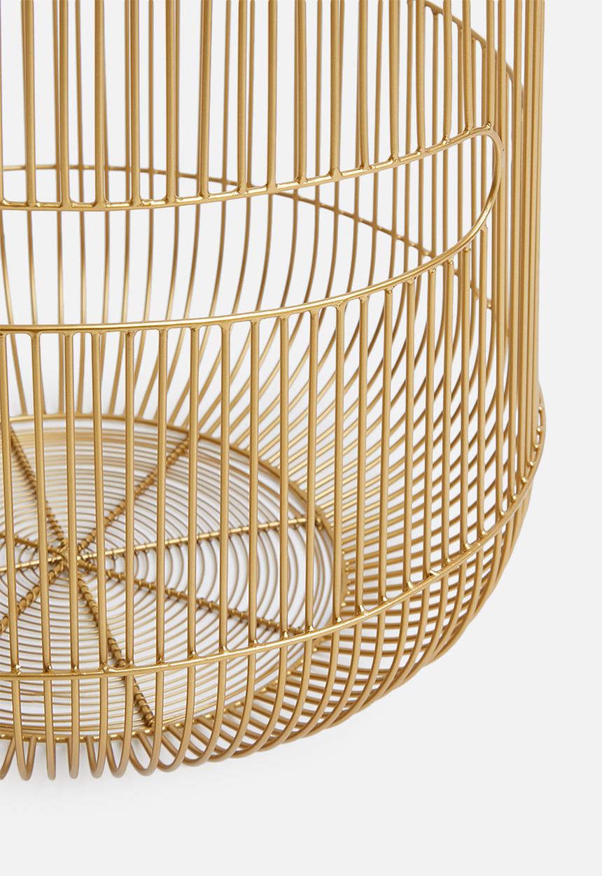 Sixth Floor - Rae storage table - gold/wood
