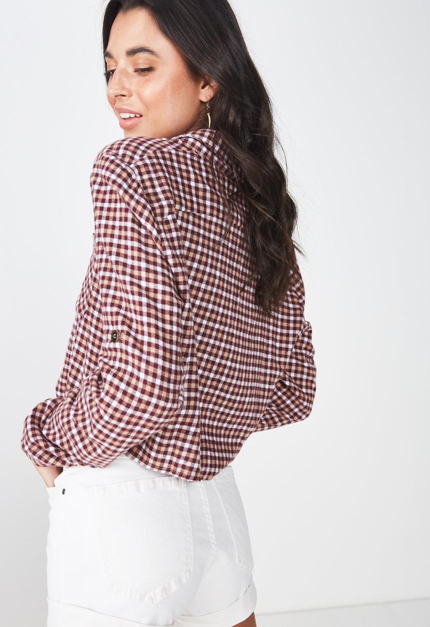 Cotton On - Serena tie front shirt - multi