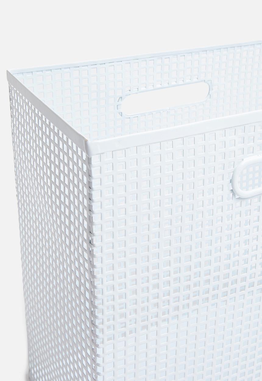 Sixth Floor - Perforated box storage - white