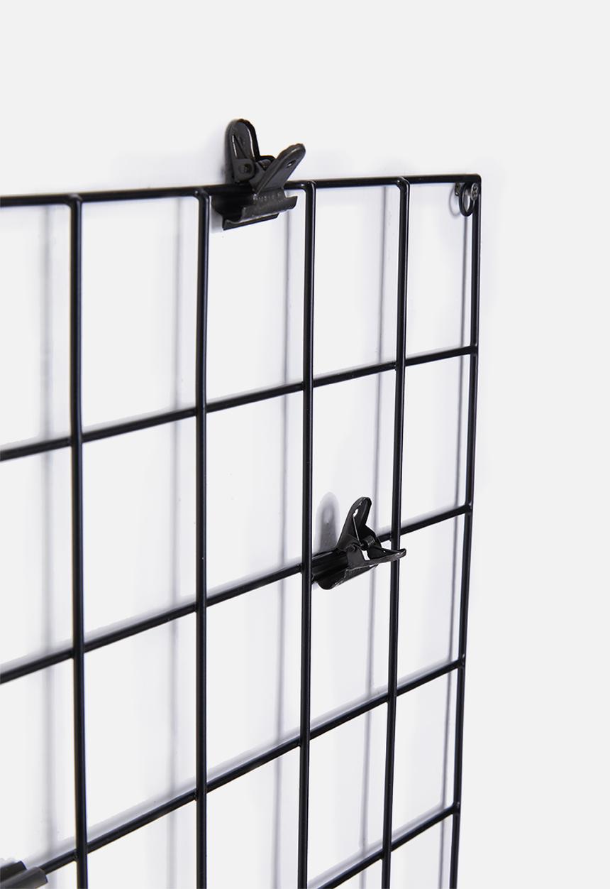 Sixth Floor - Square wire wall grid - black