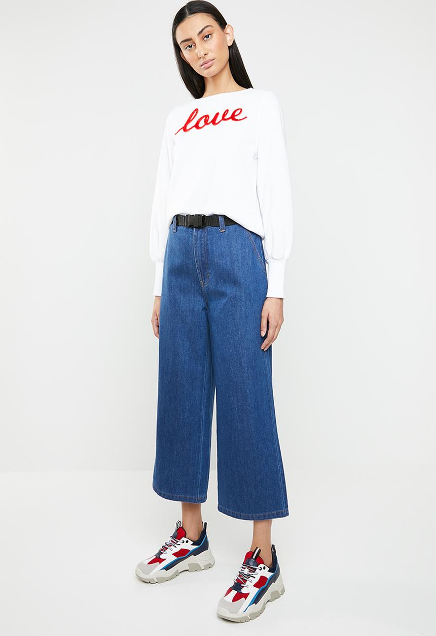 ONLY - Donna long sleeve sweatshirt - white