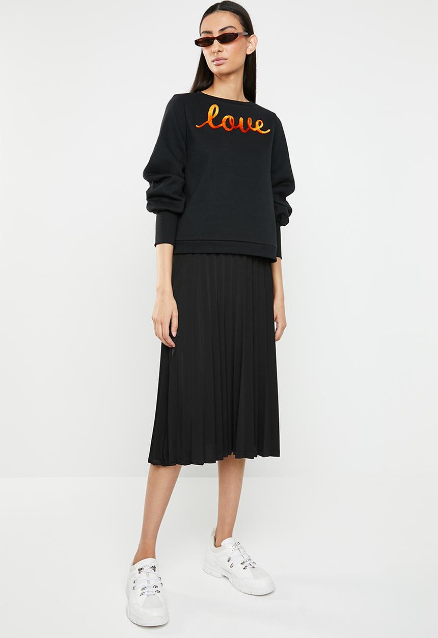 ONLY - Donna long sleeve sweatshirt - black