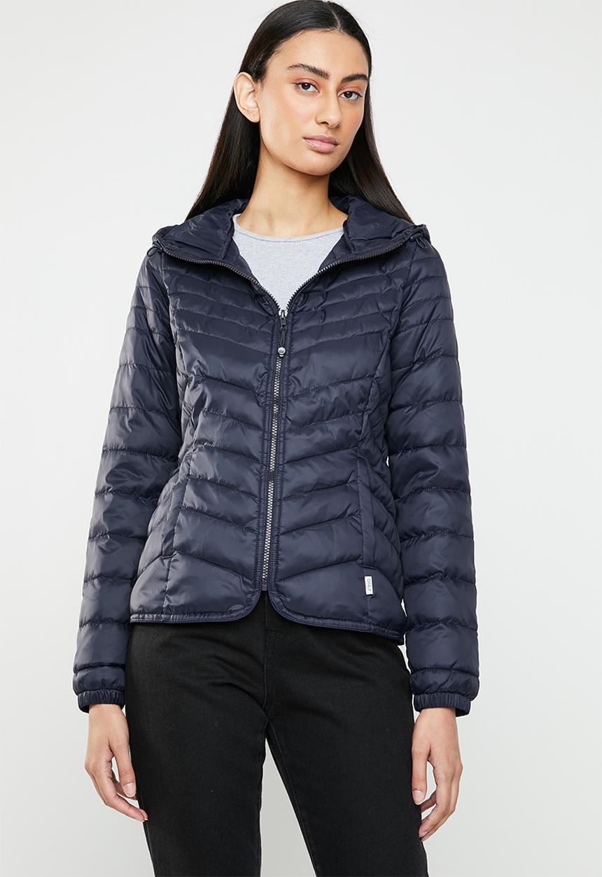 ONLY - Demi hooded puffa jacket - navy