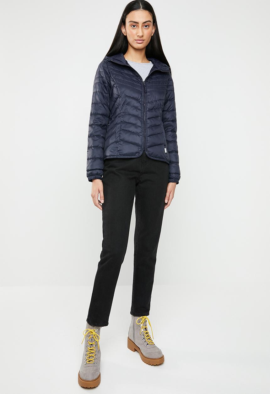 ONLY - Demi hooded puffa jacket - navy