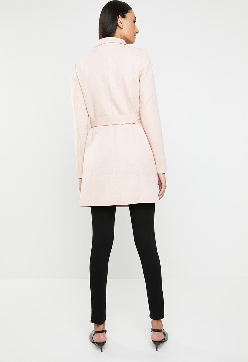 ONLY - Elli lightweight wrap coat - pink
